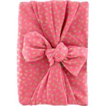 Furoshiki tall 73 x 73 feuillage or rose