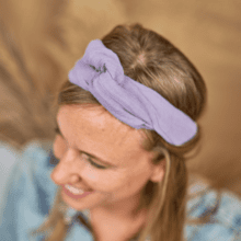 Wire headband retro gaze lilas