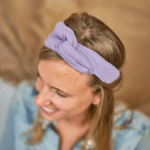 Wire headband retro gaze lilas