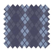 Jersey fabric blue argyle