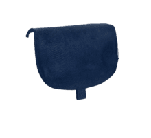 Flap of small shoulder bag suédine marine