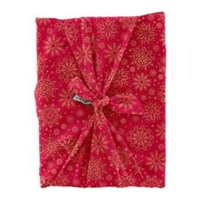 Furoshiki tall 73 x 73 ex2448 red gold christmas snowflake