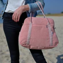 Bowling bag  blush pink corduroy