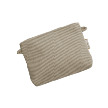 Tiny coton clutch bag beige corduroy