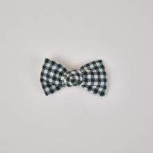 Small bow hair slide vichy noir