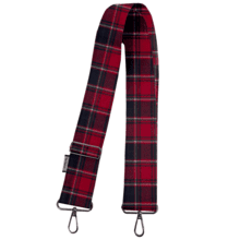 Wide shoulder strap tartan rouge