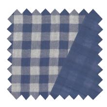 Cotton Fabric ex2441 blue gingham double gauze