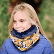 Children fur scarf snood coton d'or