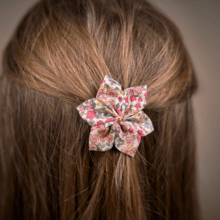 Star flower hairslide porcelaine rosée