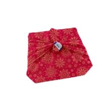 Furoshiki small 35 x 35 ex2448 red gold christmas snowflake