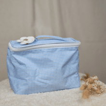 Large vanity sky blue gingham