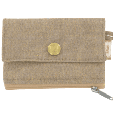 zipper pouch card purse golden linen