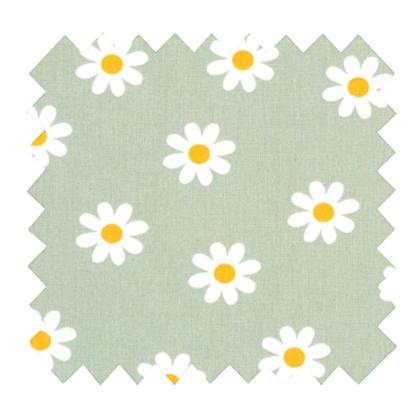 Cotton fabric ex2502 mint daisies