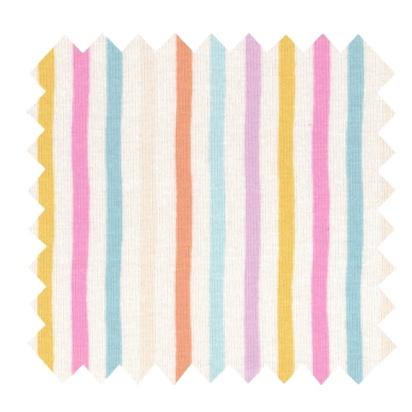 Jersey fabric pastel multicolor stripes