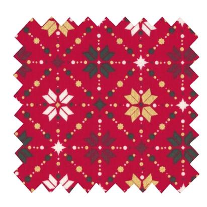 Cotton fabric ex2468 scandinavian geo red gold