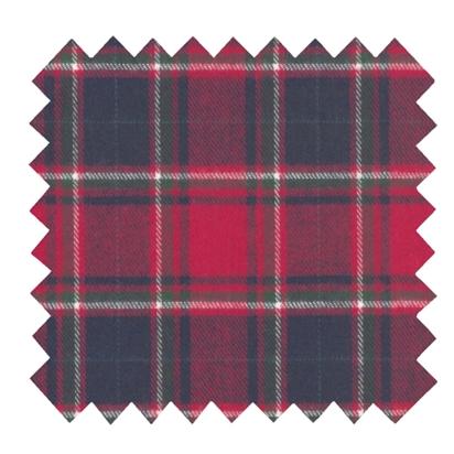 Flannel fabric tartan rouge