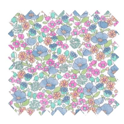 Cotton fabric pastel fleuri